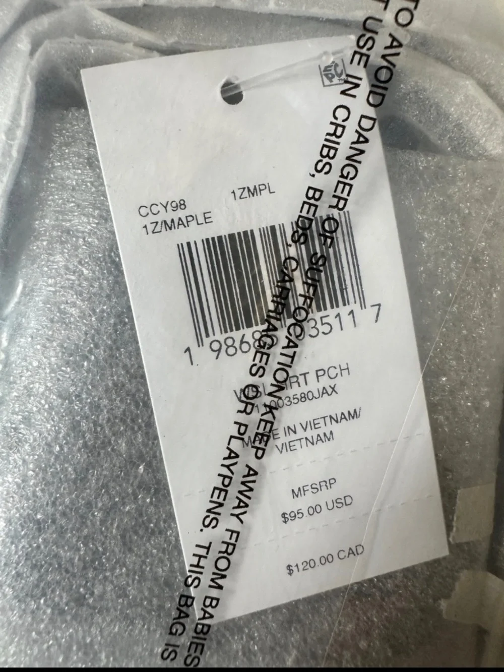 NEW COACH Heart Pouch Necklace Charm CCY98 Dark Brass Maple Leather - NWT - Picture 4 of 4